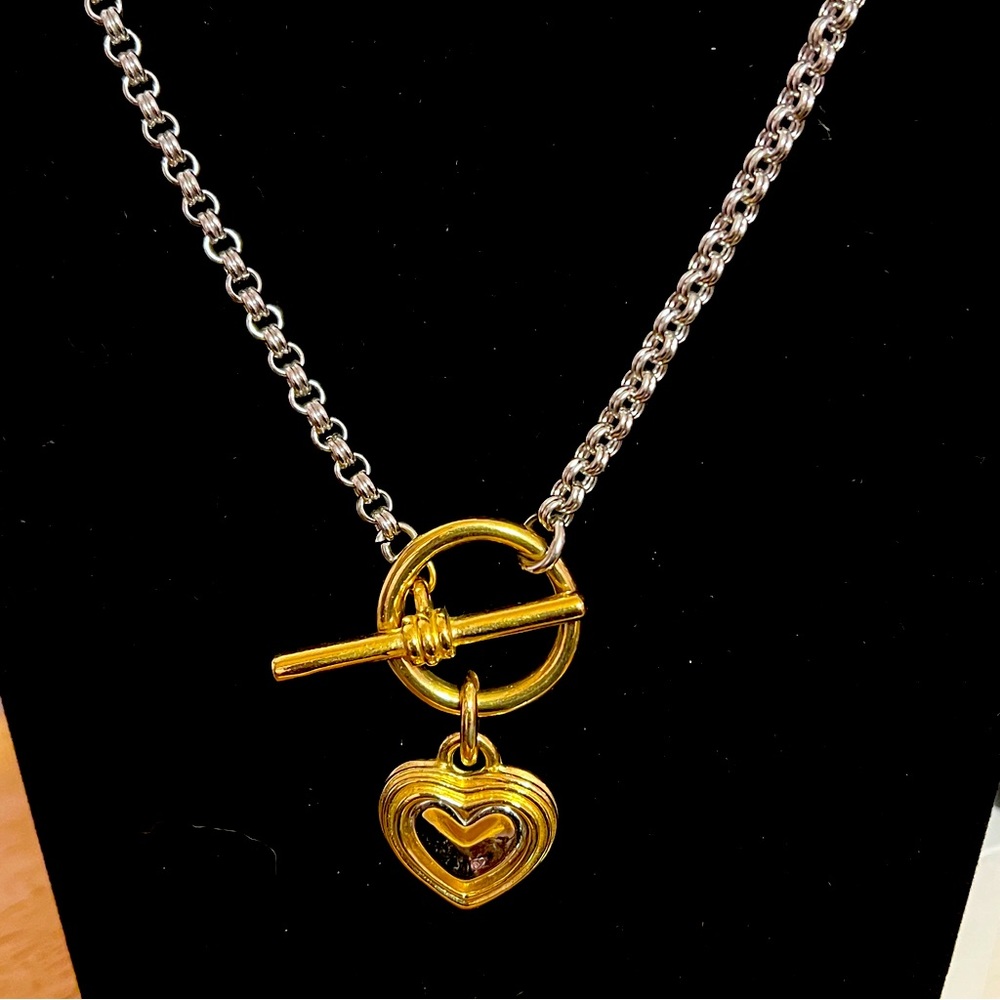 Gold and Silver Givenchy heart Necklace